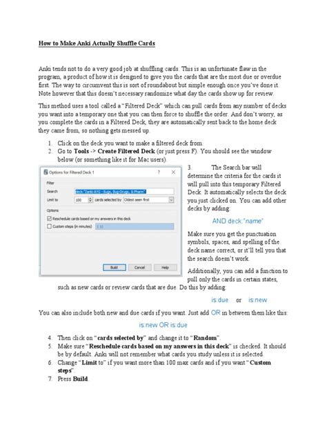 How To Make Anki Actually Shuffle Cards .
